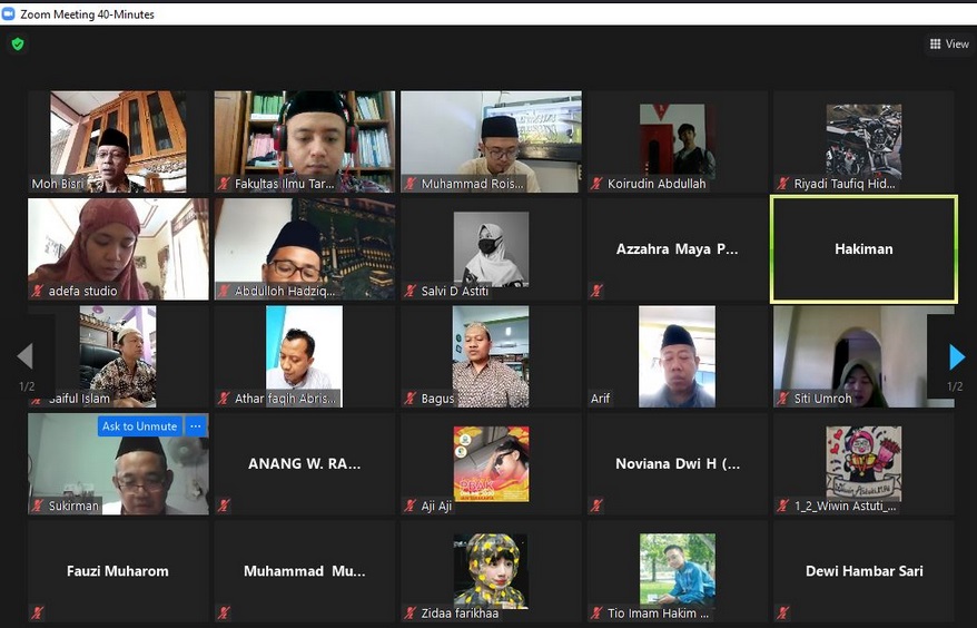 privat baca al quran via zoom meeting